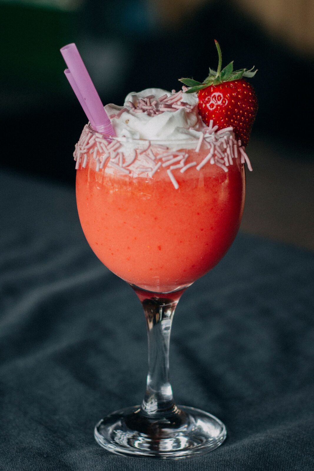 A protein smoothie shake served in a glass