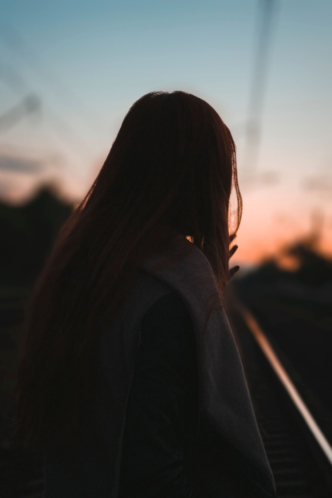 Back view of a person with long healthy hair