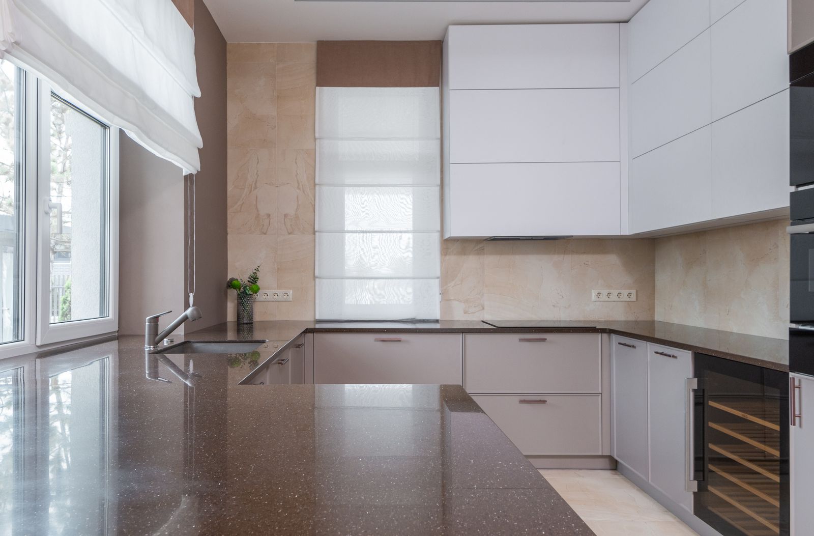 Bright modern kitchen with light cabinetry, the kind of space that benefits from under-cabinet LED lighting